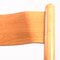 Sedie pieghevoli vintage in legno con sedute in giunco, set di 3, Immagine 8