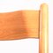 Sedie vintage pieghevoli in legno con sedili Rush, set di 3, Immagine 8