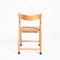 Sedie vintage pieghevoli in legno con sedili Rush, set di 3, Immagine 11