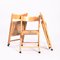 Sedie vintage pieghevoli in legno con sedili Rush, set di 3, Immagine 10