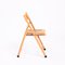 Sedie vintage pieghevoli in legno con sedili Rush, set di 3, Immagine 15