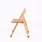 Sedie vintage pieghevoli in legno con sedili Rush, set di 3, Immagine 6