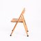 Vintage Wooden Folding Chairs with Rush Seats, Set of 3, Image 6