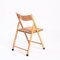 Sedie vintage pieghevoli in legno con sedili Rush, set di 3, Immagine 13