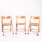 Vintage Wooden Folding Chairs with Rush Seats, Set of 3 1