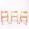 Vintage Wooden Folding Chairs with Rush Seats, Set of 3, Image 1