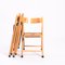 Vintage Wooden Folding Chairs with Rush Seats, Set of 3, Image 2