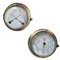 Vintage Brass Thermometer and Barometer, Set of 2 1