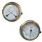 Vintage Thermometer und Barometer aus Messing, 2er Set 1