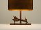 French Brass Table Lamp, 1970s, Image 4