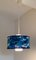 Vintage Ceiling Lamp with Blue-Covered Outdoor Lampshade, 1970s 4