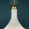 Lámpara colgante vintage de cristal de Murano blanco, años 70, Imagen 10