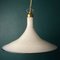 Lámpara colgante vintage de cristal de Murano blanco, años 70, Imagen 5