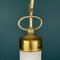 Lámpara colgante vintage de cristal de Murano blanco, años 70, Imagen 6