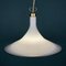 Lampe à Suspension Vintage en Verre de Murano Blanc, Italie, 1970s 13