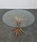 Hollywood Regency Gilded Metal Coffee Table attributed to Hans Kögl 1