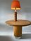 Lampada da tavolo vintage in pino, anni '70, Immagine 2