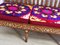 Vintage Indian Anglo Three-Piece Sofa Set with Silk Suzani Cover, 1960s, Set of 3, Image 11