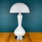 Lámpara de mesa grande en forma de hongo de cristal de Murano blanco, años 70, Imagen 1