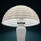 Lámpara de mesa grande en forma de hongo de cristal de Murano blanco, años 70, Imagen 11