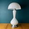 Lámpara de mesa grande en forma de hongo de cristal de Murano blanco, años 70, Imagen 2