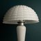 Lámpara de mesa grande en forma de hongo de cristal de Murano blanco, años 70, Imagen 6