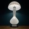 Lámpara de mesa grande en forma de hongo de cristal de Murano blanco, años 70, Imagen 8