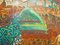 Artiste Afghan, Panneau Mural Islamique Décoré à la Main, Fin du 20e Siècle, Peinture & Bois 4