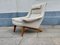 Vintage Off White Wool High Back Armchair by Folke Ohlsson for Fritz Hansen, 1960s, Image 3