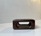 Vintage Danish Rosewood Matchbox Holder with Abstract Silver Inlays by Axel Salomonsen, 1960s, Image 5