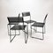 Italian Black Steel Dining Chairs, 1980s, Set of 4, Image 3