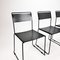 Italian Black Steel Dining Chairs, 1980s, Set of 4 4