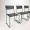 Italian Black Steel Dining Chairs, 1980s, Set of 4 5