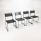 Italian Black Steel Dining Chairs, 1980s, Set of 4 1