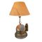 Lampada da tavolo antica in ottone con bussola a forma di barca, Immagine 5