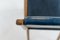 Italienische Vintage Schreibtischstühle mit blauem Stoffbezug, 1950er, 2er Set 10