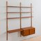 Danish Teak 2-Bay Wall with Cabinet & Modular Shelving in the style of Poul Cadovius, 1960s 8