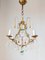 Lámpara de araña francesa de latón y cristales, años 30, Imagen 8