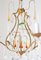 Lámpara de araña francesa de latón y cristales, años 30, Imagen 5
