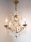 French Brass and Crystals Chandelier, 1930s 11