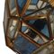 Vintage Spanish Octagonal Brass and Blue Crystal Ceiling Lamp 9