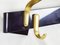 Black Painted Metal & Golden Anodized Aluminium Coat Rack, 1950s 5