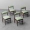 Vintage Wood and Leather Dining Chairs, 1960s, Set of 4 1