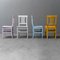 Multicolor Wooden Chairs, 1950s, Set of 4 1