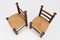 Small Wood and Wicker Chairs attributed to Charles Dudouyt, 1940, Set of 2, Image 5