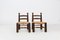 Kleine Stühle aus Holz & Korbgeflecht, Charles Dudouyt, 1940, 2er Set 3