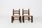 Small Wood and Wicker Chairs attributed to Charles Dudouyt, 1940, Set of 2 3