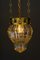 Lámpara de araña modernista con pantalla de vidrio tallado, años 10, Imagen 8