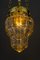 Lámpara de araña modernista con pantalla de vidrio tallado, años 10, Imagen 9