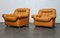 Vintage Brown Skai Lounge Chairs, 1960s, Set of 2 10